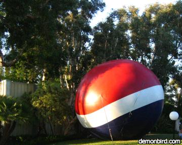 Giant Pepsi Ballon at club sea world